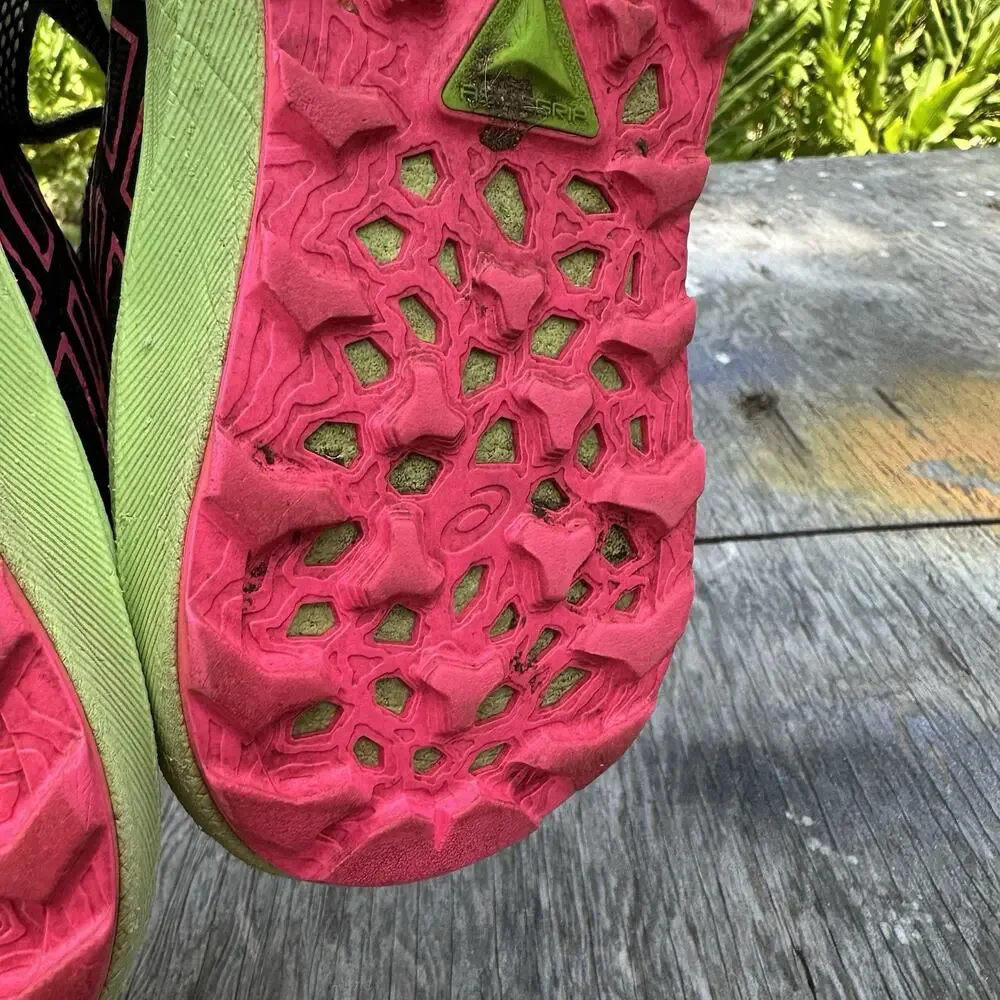 ASICS Trabuco Max 2 Trail Running Shoes Black Hot Pink Women's 9 No Insoles 875